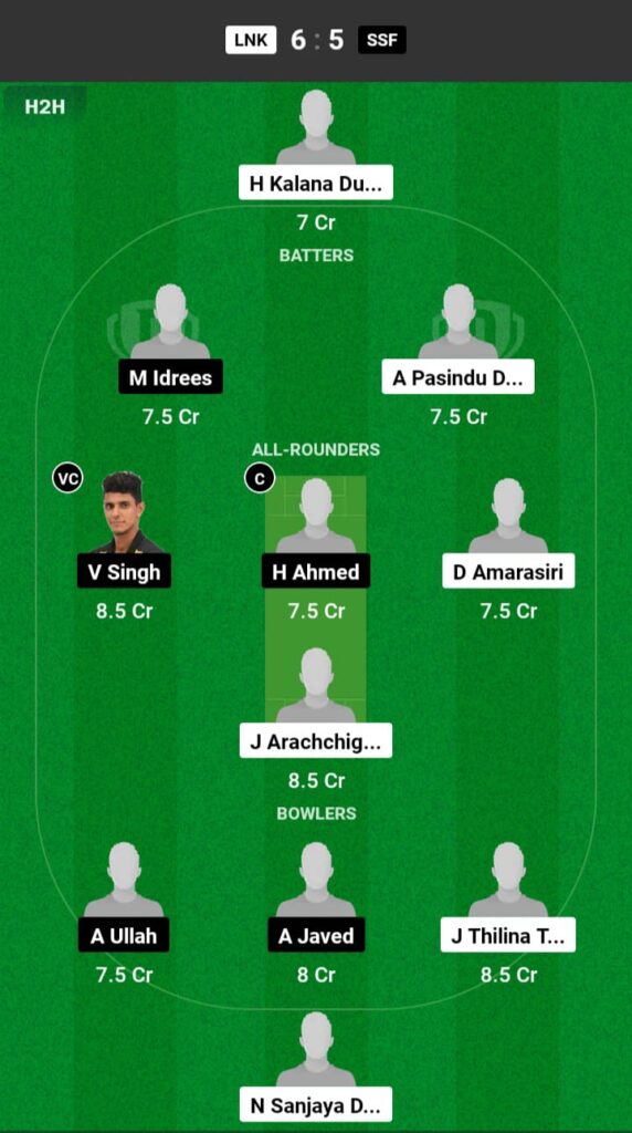 LNK vs SSF Dream11