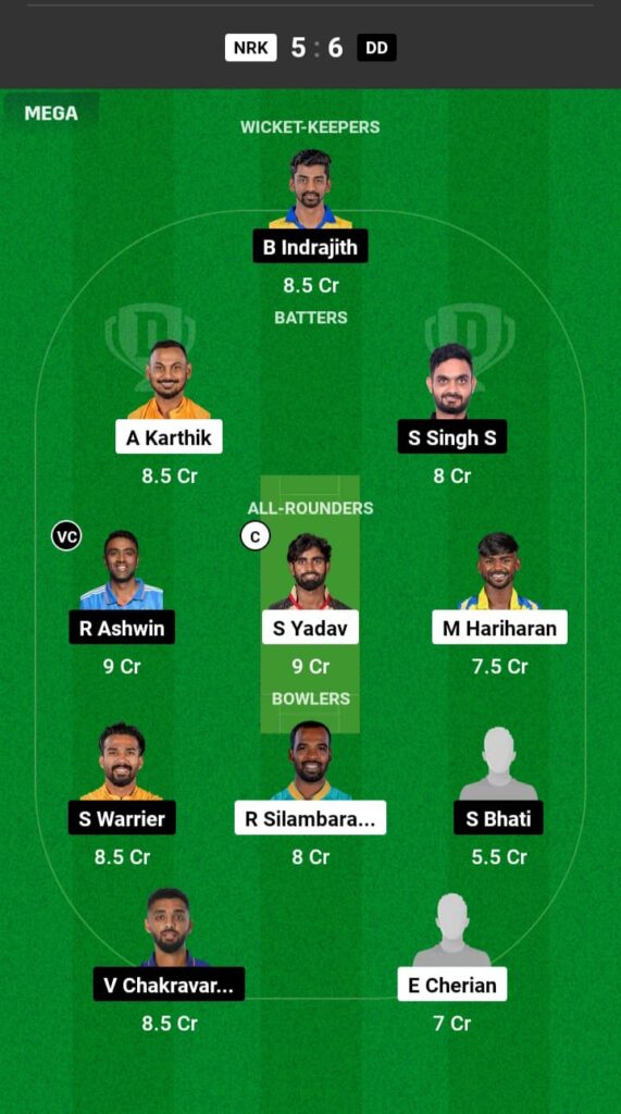 NRK vs DD Dream11