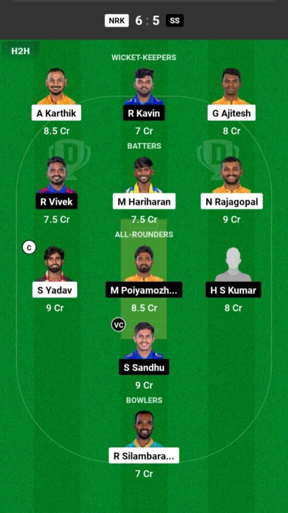 NRK vs SS Dream11