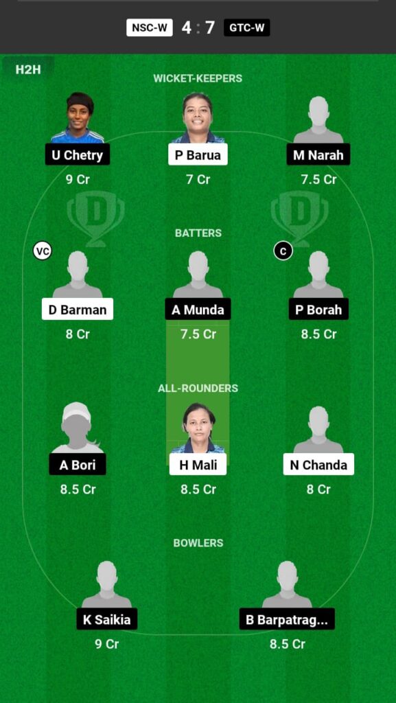 NSC-W vs GTC-W Dream11