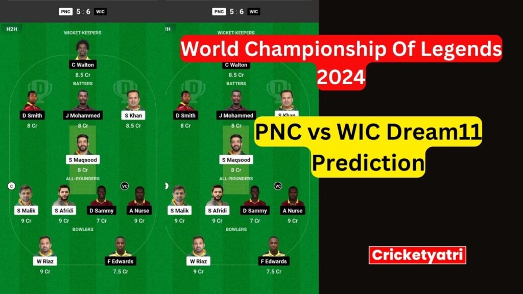 PNC vs WIC Dream11