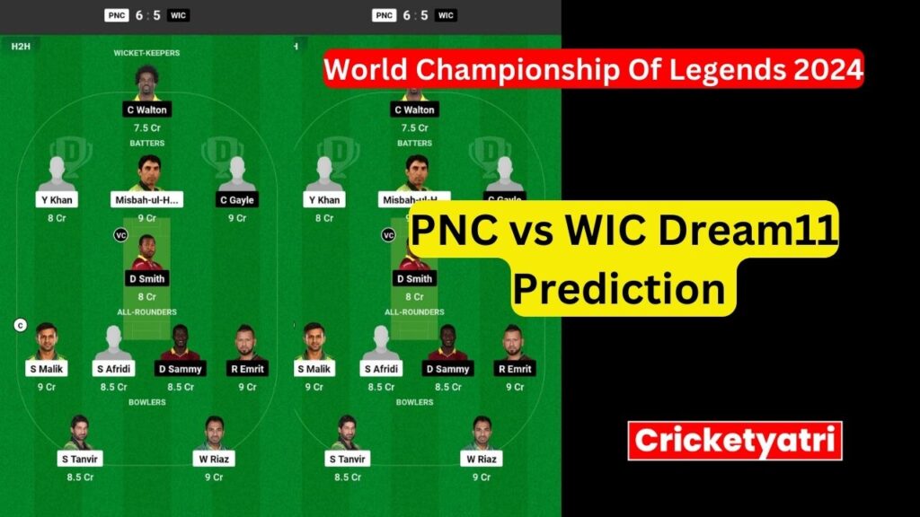 PNC vs WIC Dream11