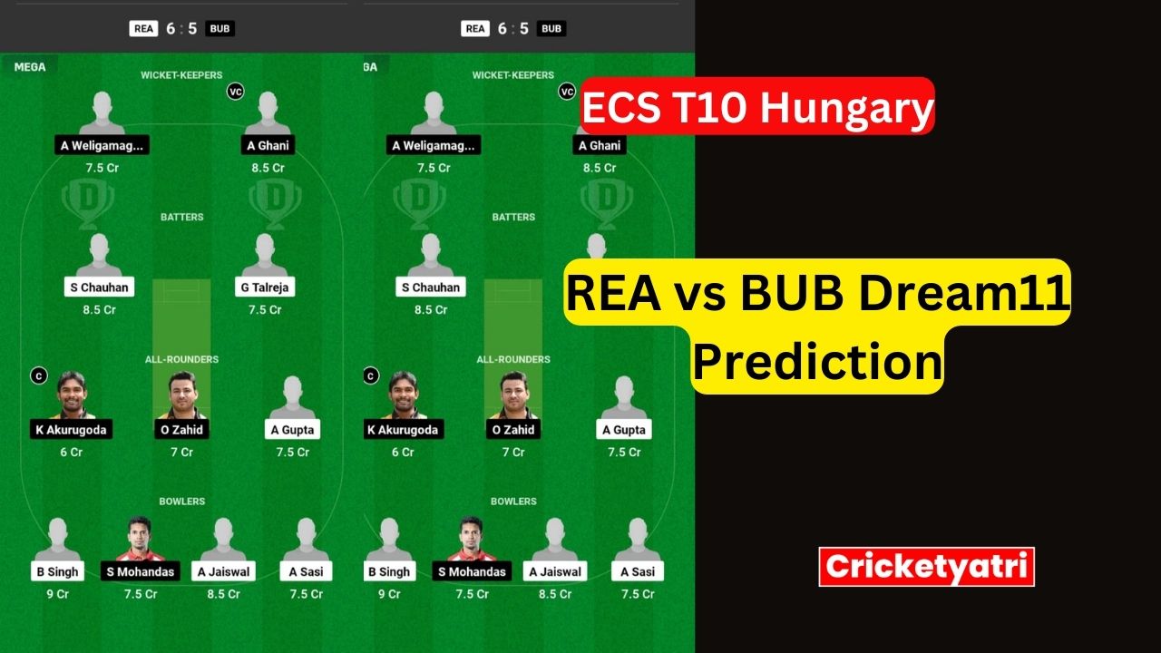 REA vs BUB Dream11