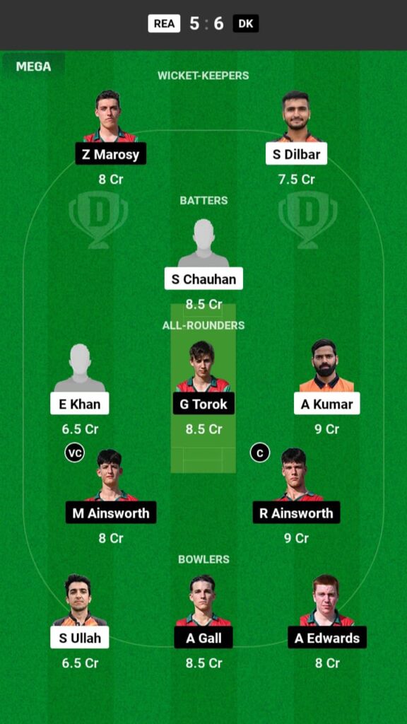 REA vs DK Dream11