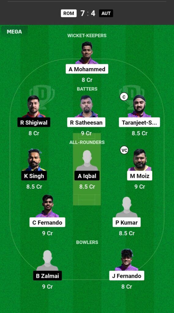 ROM  v AUT Dream11