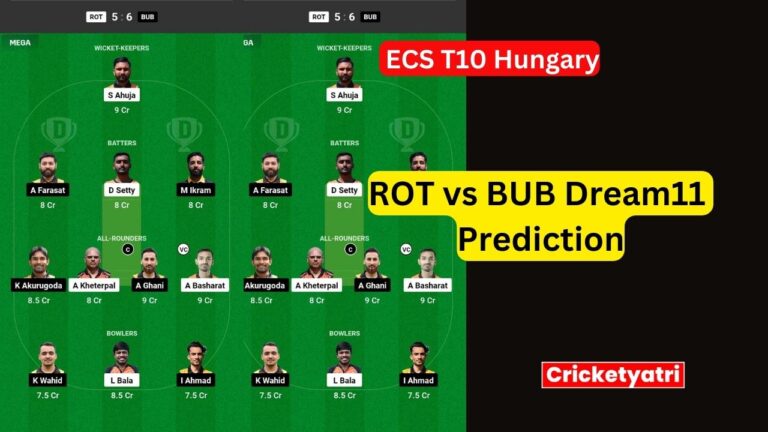 ROT vs BUB Dream11