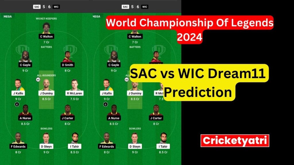 SAC vs WIC Dream11