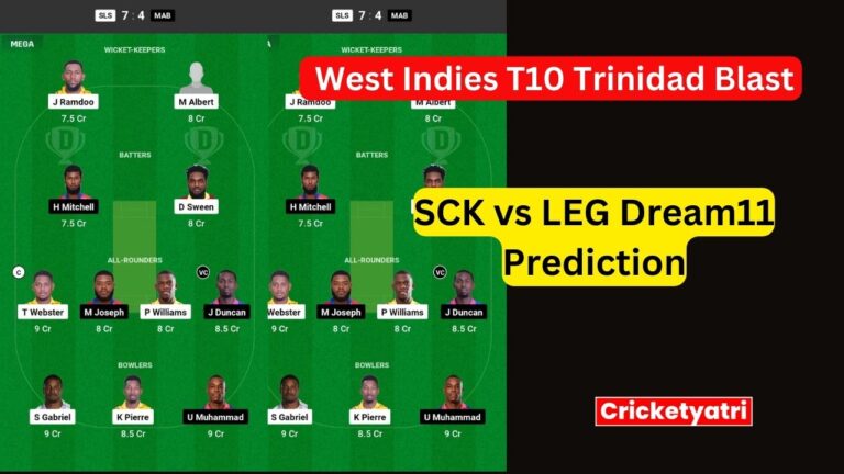 SCK vs LEG Dream11