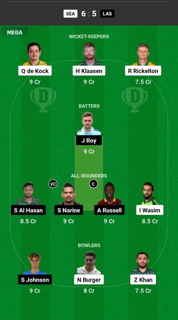 SEA vs LAS Dream11