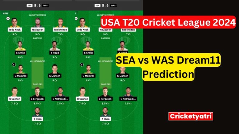 SEA vs WAS  Dream11