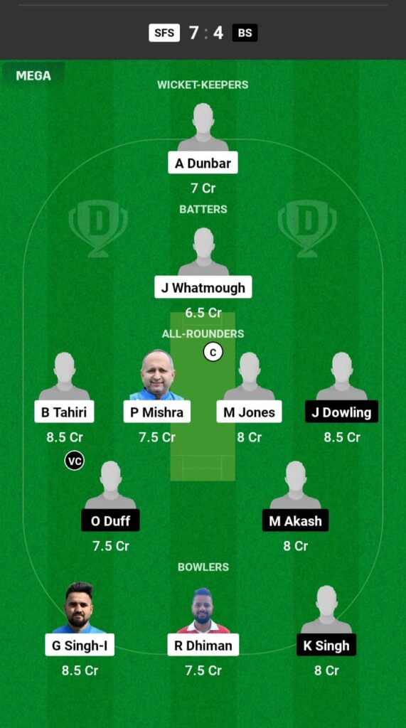 SFS vs BS Dream11