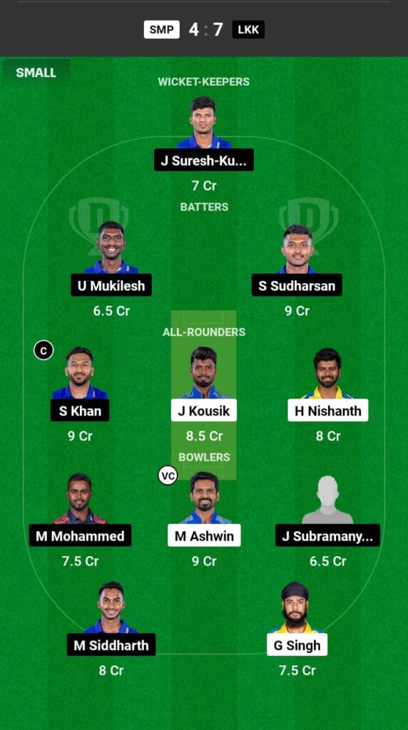 SMP vs LKK Dream11