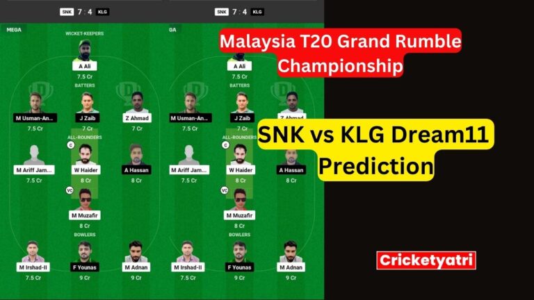 SNK vs KLG Dream11