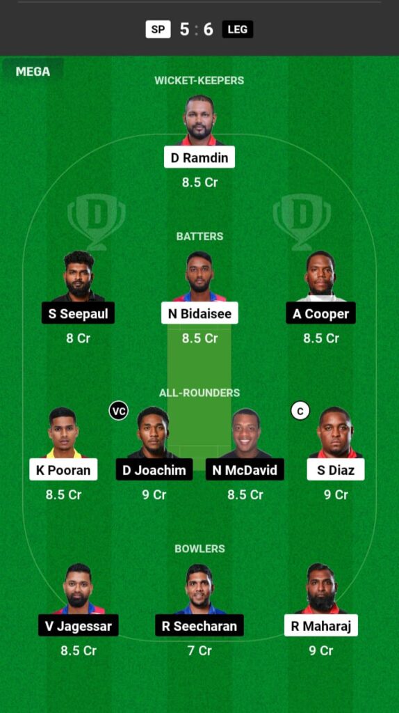 SP vs LEG Dream11