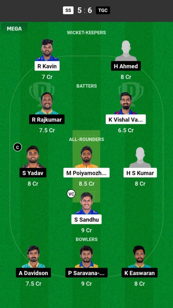 SS vs TGC Dream11