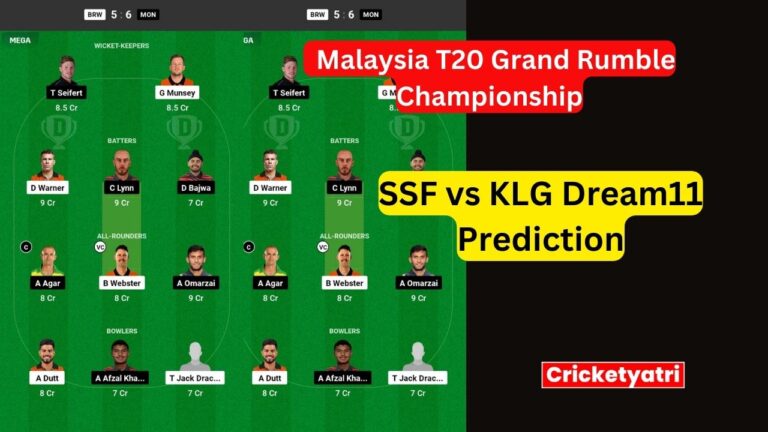 SSF vs KLG Dream11