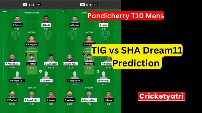 TIG vs SHA Dream11