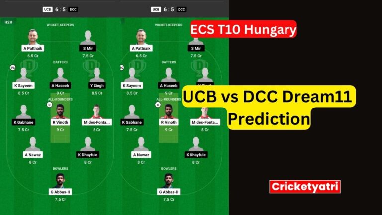 UCB vs DCC Dream11