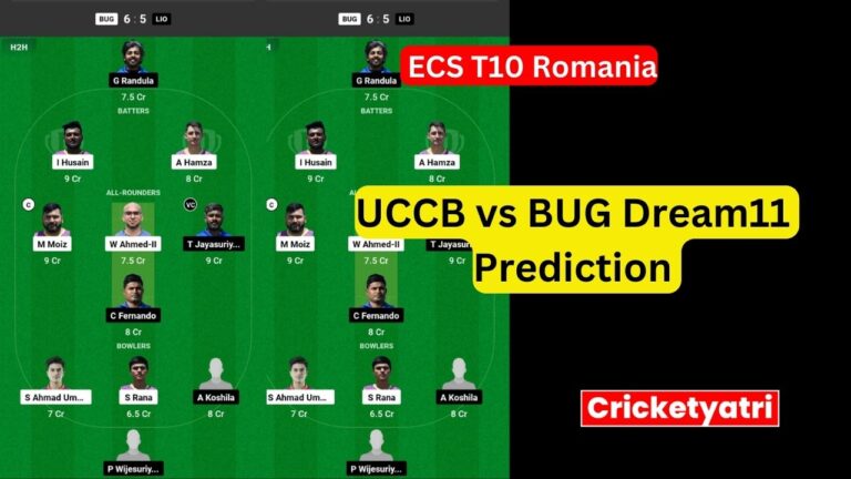 UCCB vs BUG Dream11