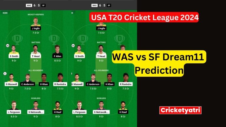 WAS vs SF Dream11