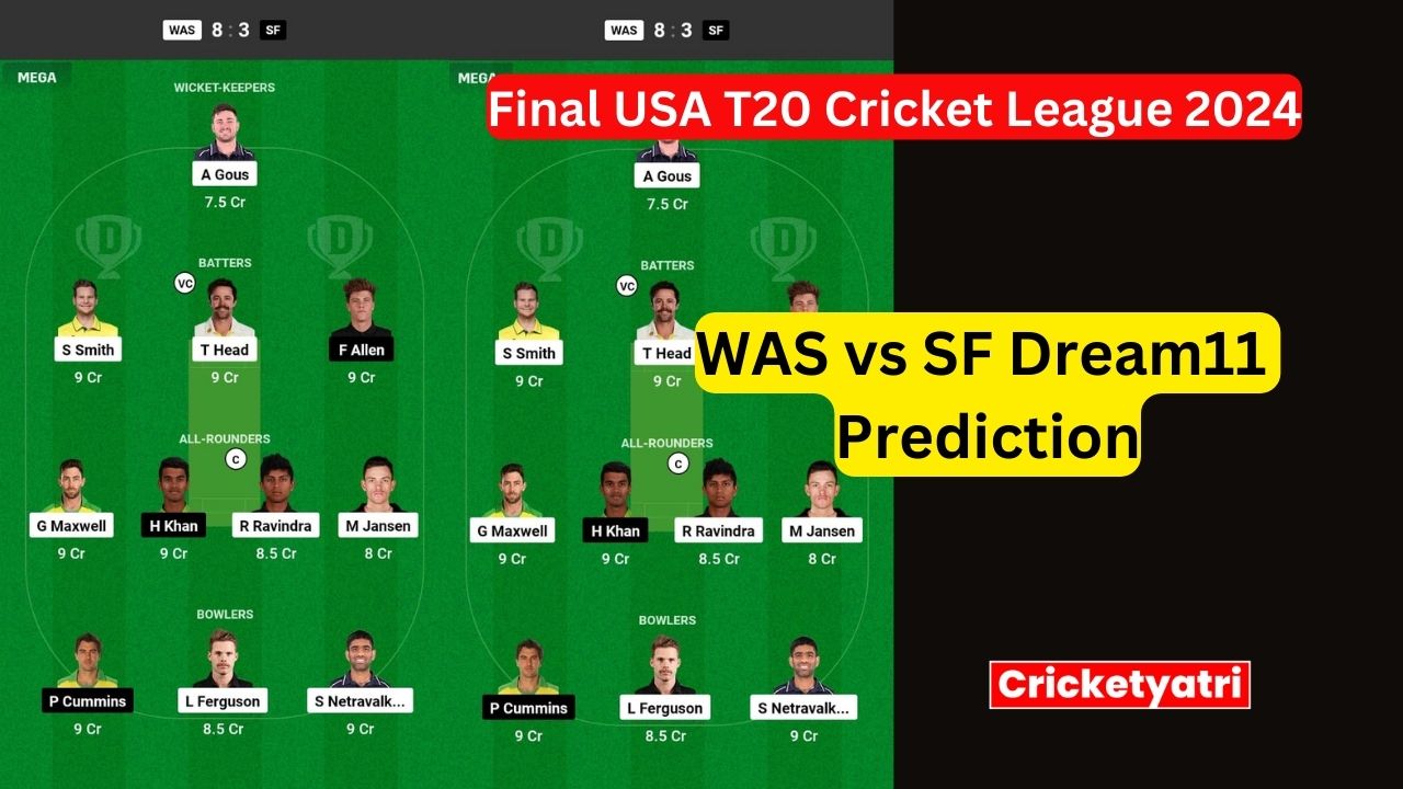 WAS vs SF Dream11