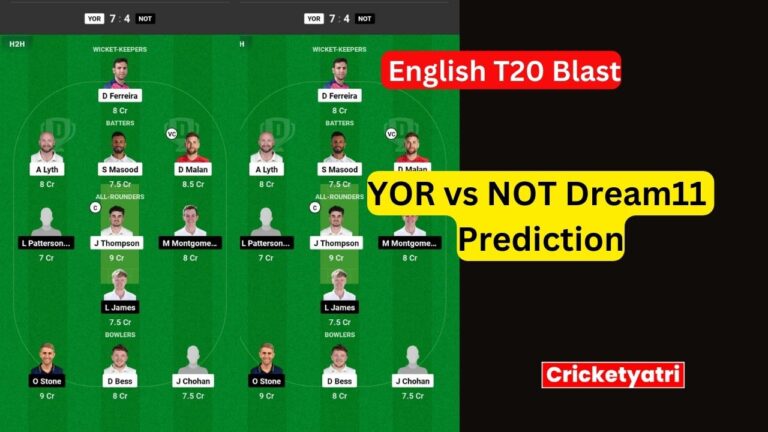 YOR vs NOT Dream11