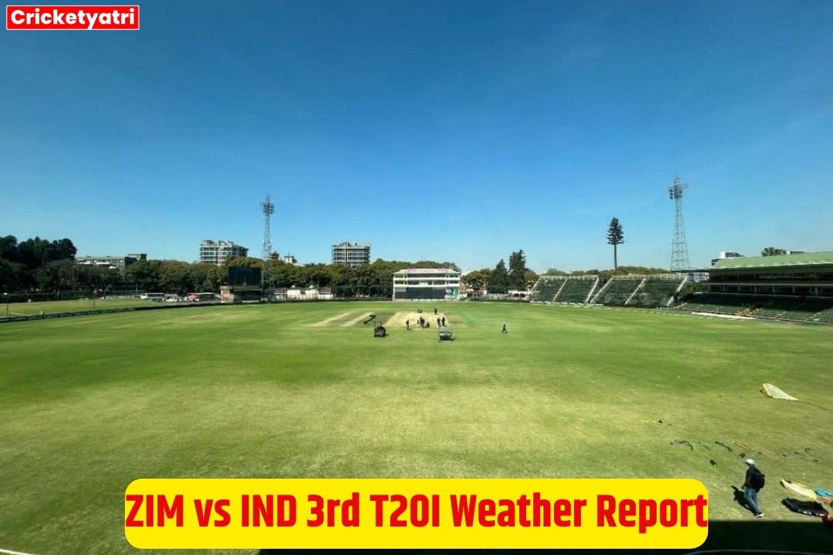 ZIM vs IND 3rd T20I Weather Report