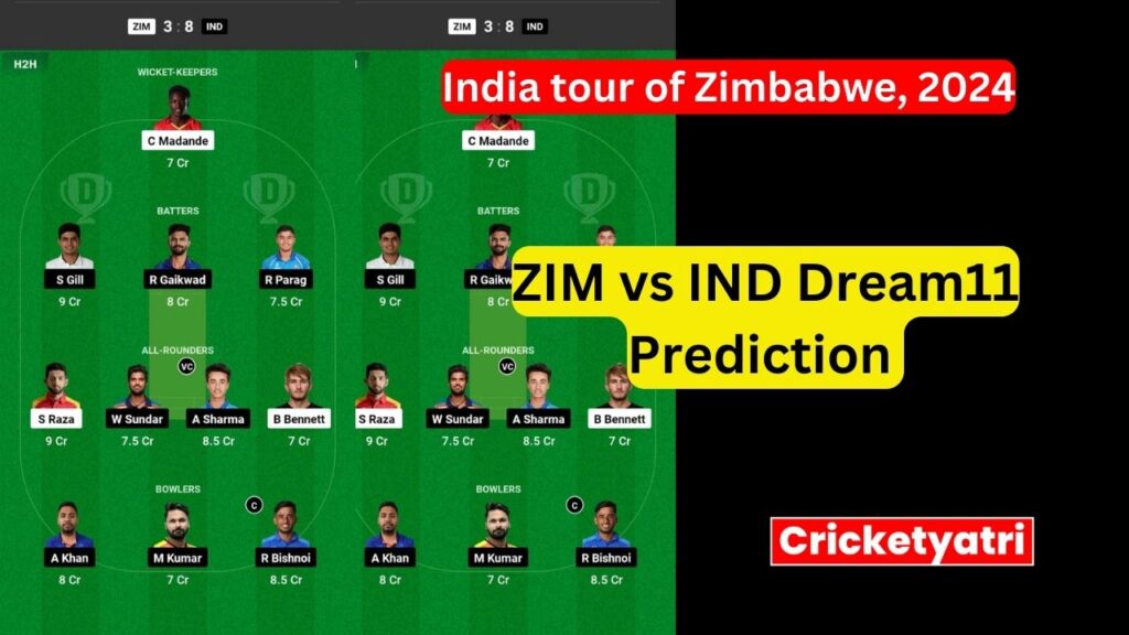 ZIM vs IND Dream11