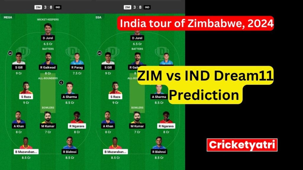 ZIM vs IND Dream11