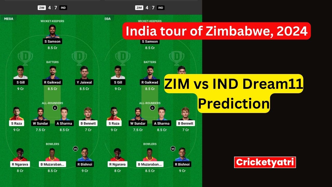 ZIM vs IND Dream11