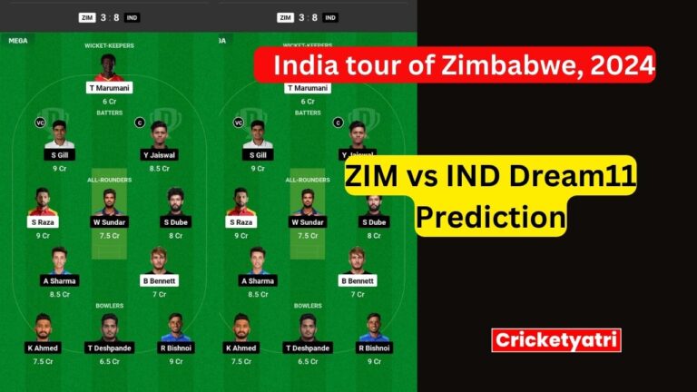 ZIM vs IND Dream11