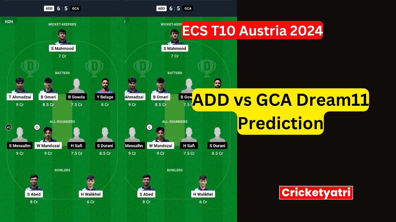 ADD vs GCA Dream11