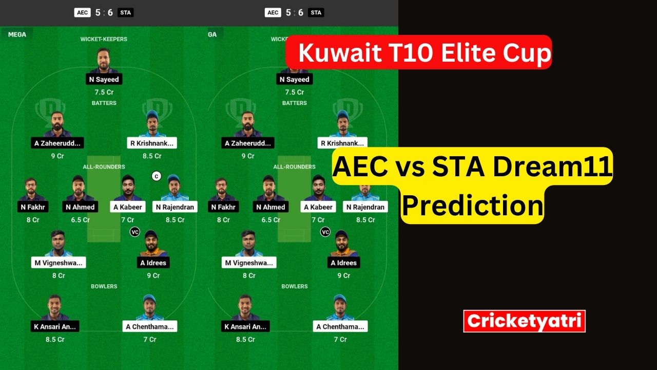 AEC vs STA Dream11