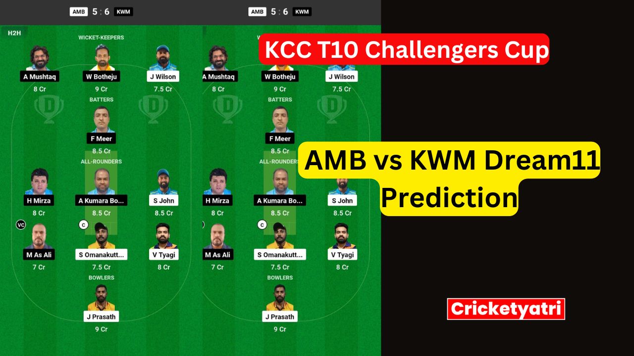 AMB vs KWM Dream11