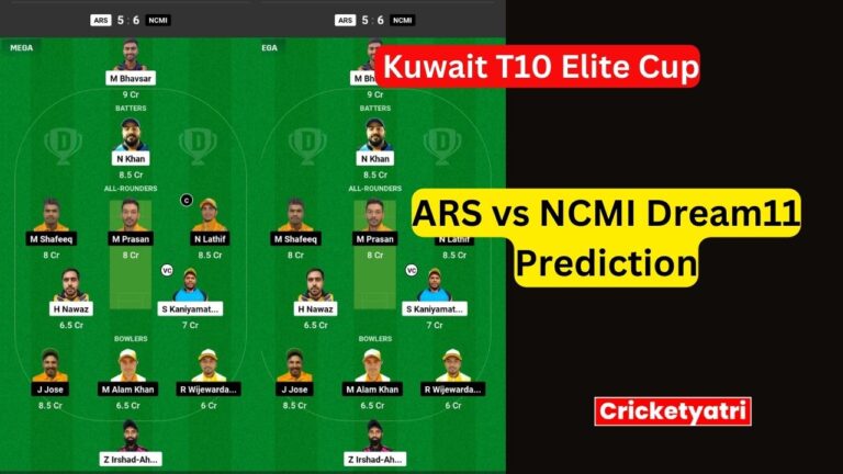 ARS vs NCMI Dream11