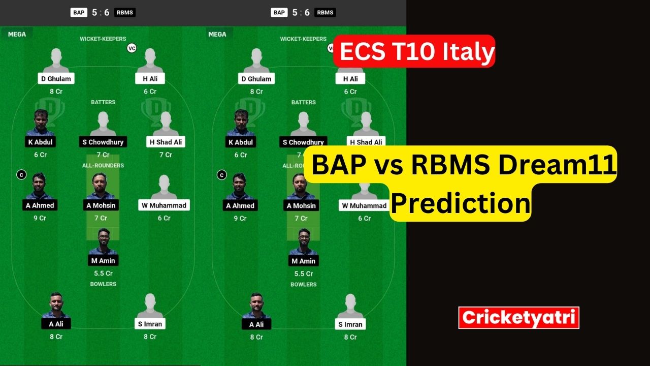 BAP vs RBMS Dream11