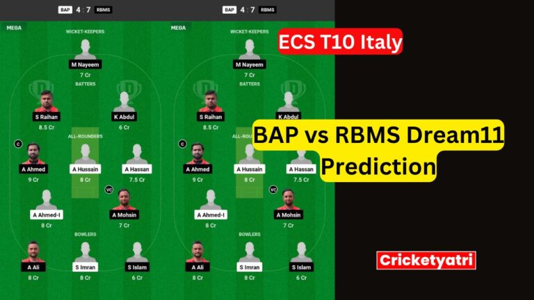 BAP vs RBMS Dream11