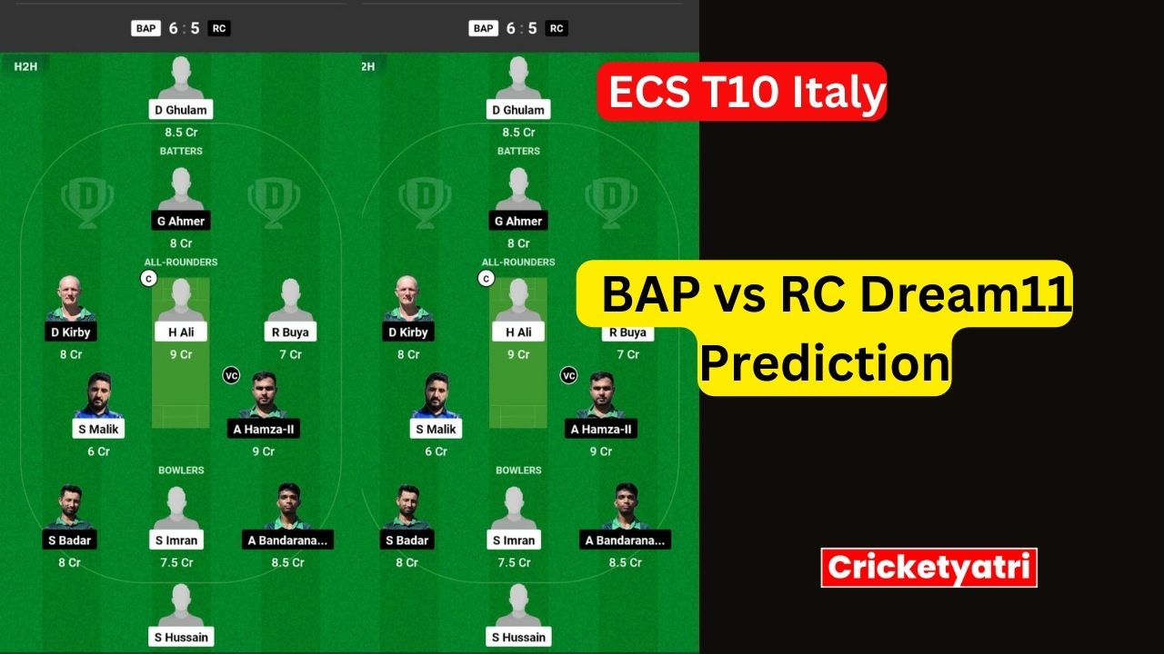 BAP vs RC Dream11