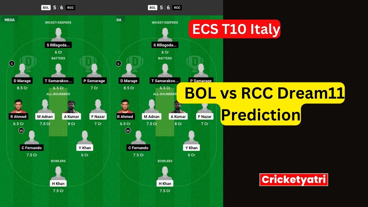 BOL vs RCC Dream11