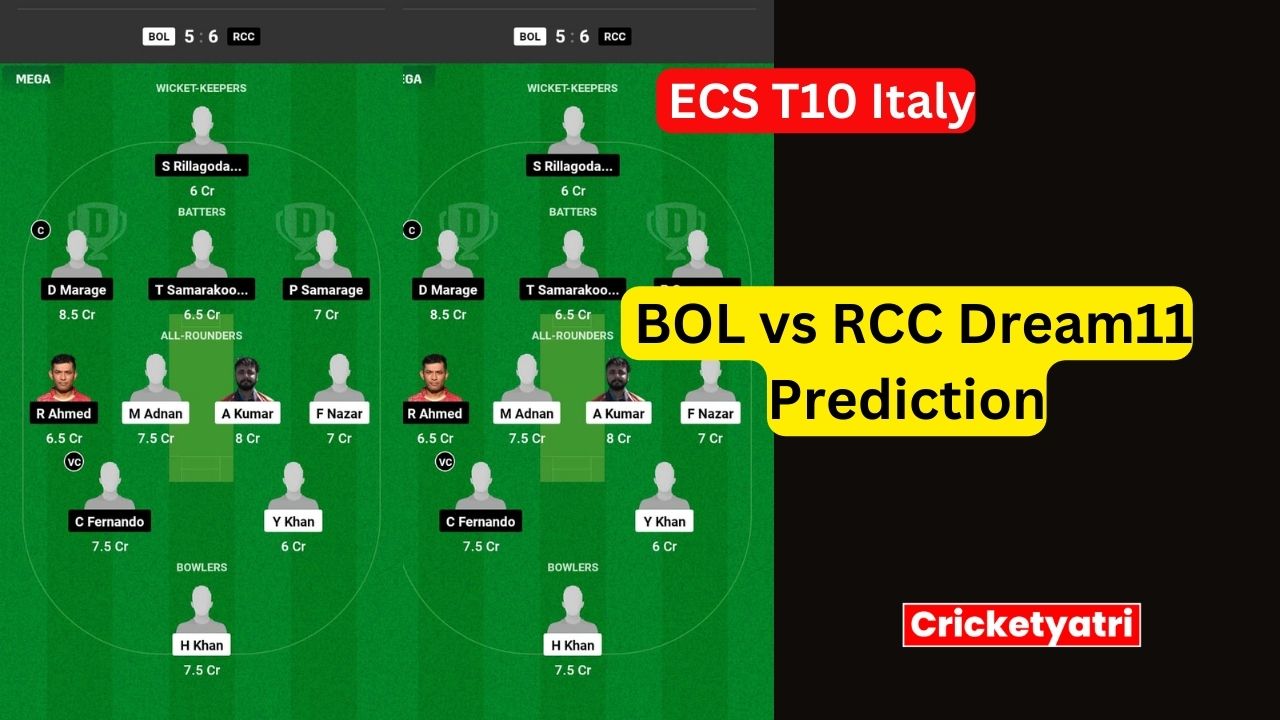 BOL vs RCC Dream11