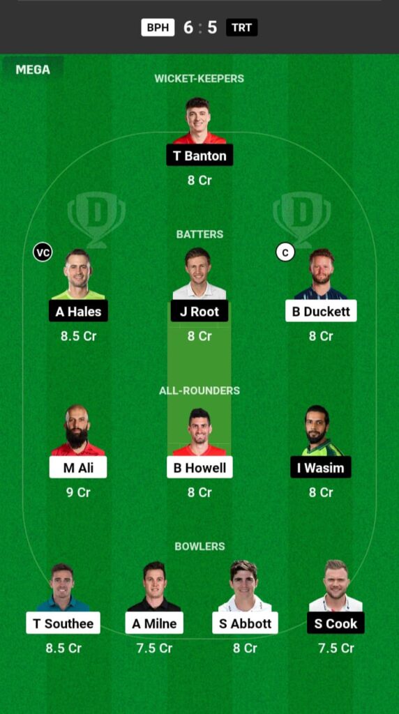 BPH vs TRT Dream11