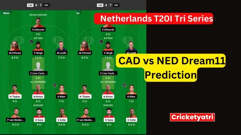 CAD vs NED Dream11