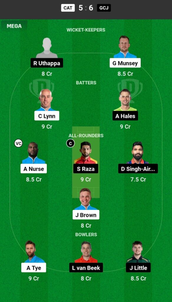 CAT vs GCJ Dream11