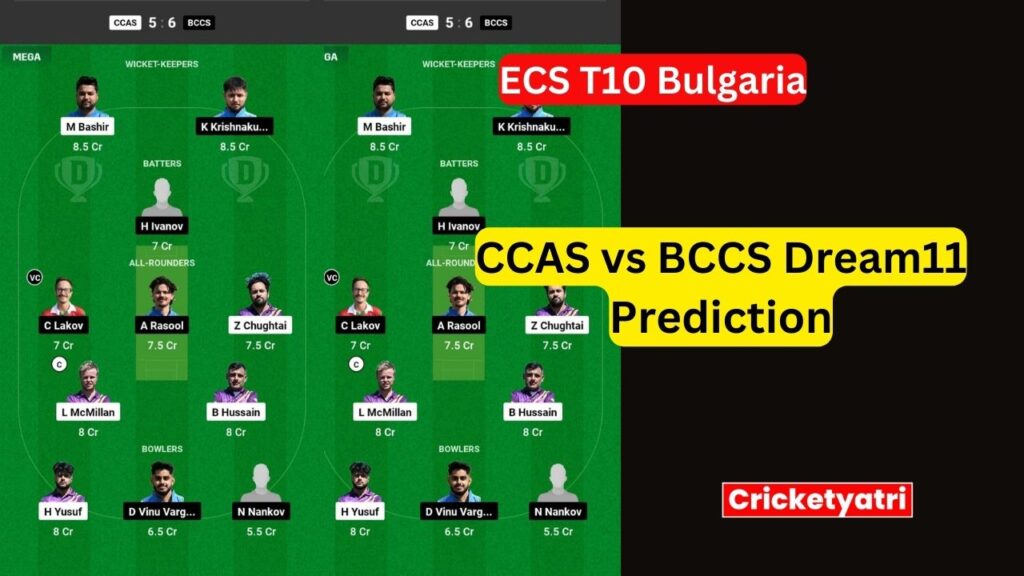 CCAS vs BCCS Dream11