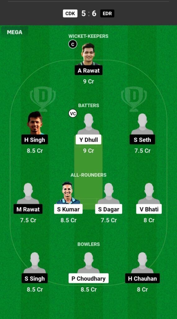 CDK vs EDR Dream11