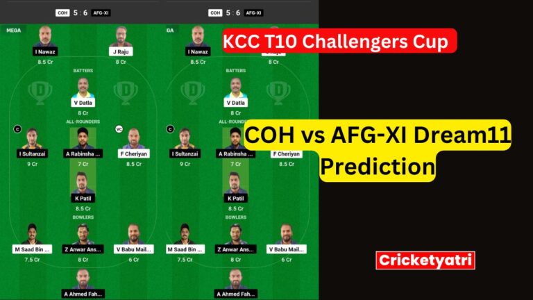 COH vs AFG-XI Dream11