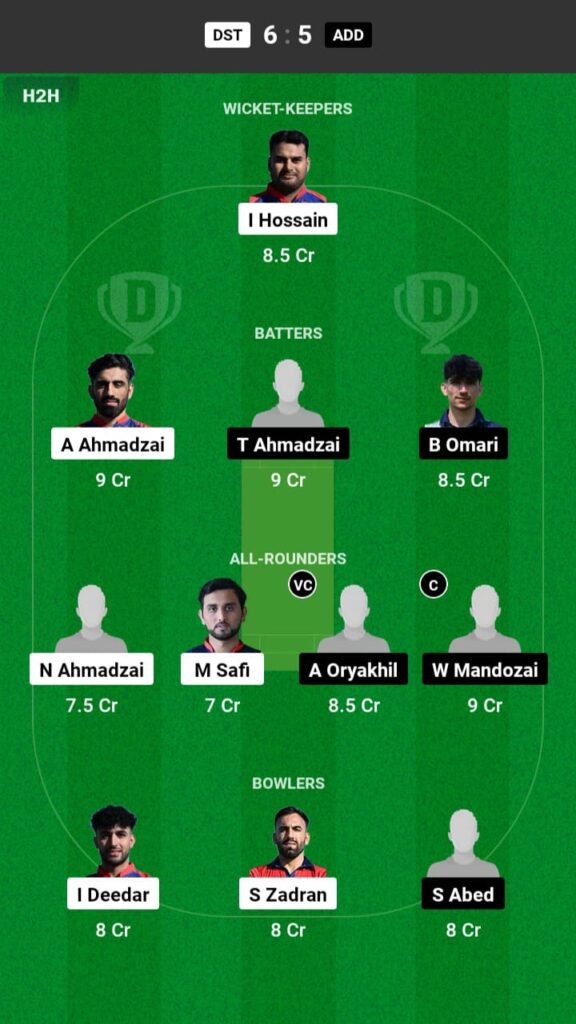 DST vs ADD Dream11 