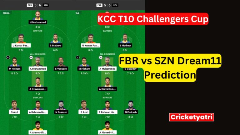 FBR vs SZN Dream11