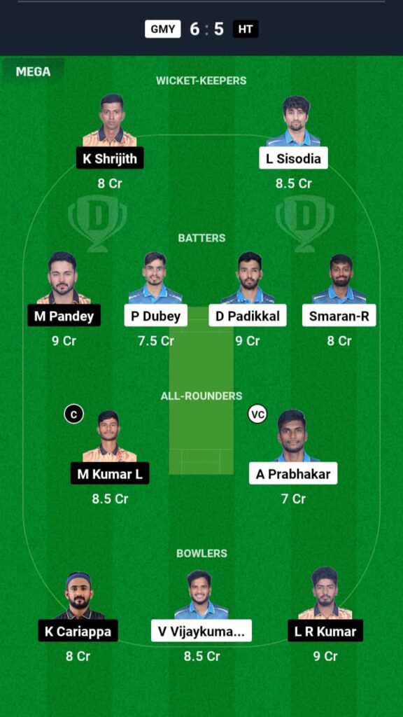 GMY vs HT Dream11