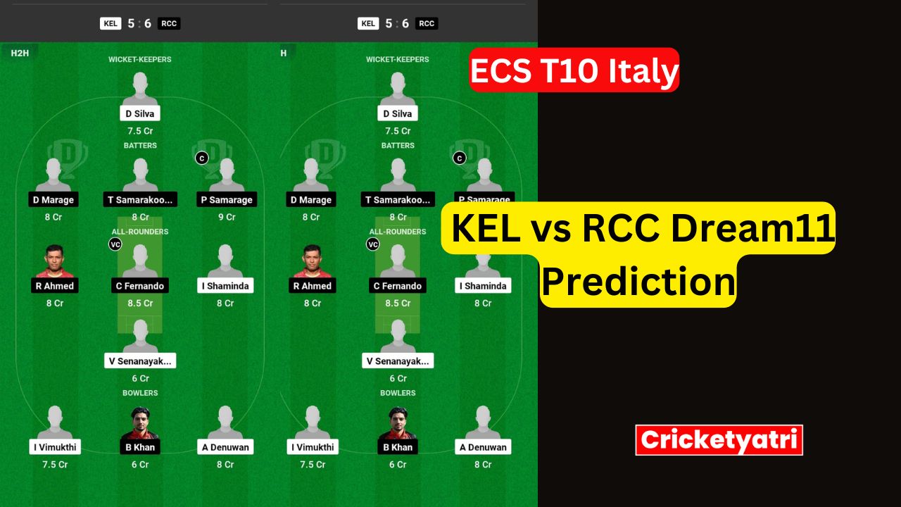 KEL vs RCC Dream11